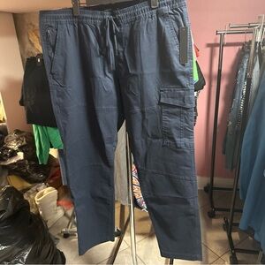 Tahari Men's Dark Blue Cargo Pants